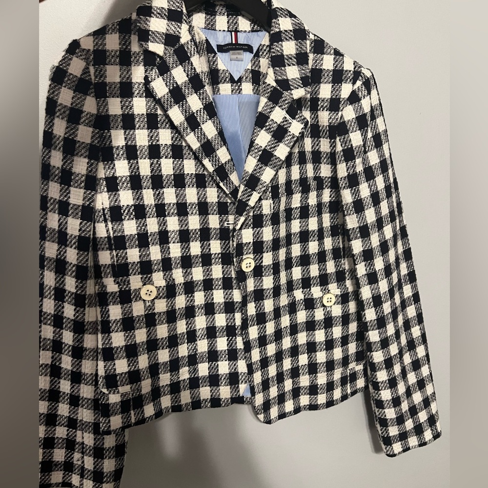 Tommy Hilfiger ladies Black & White Houndstooth Jacket